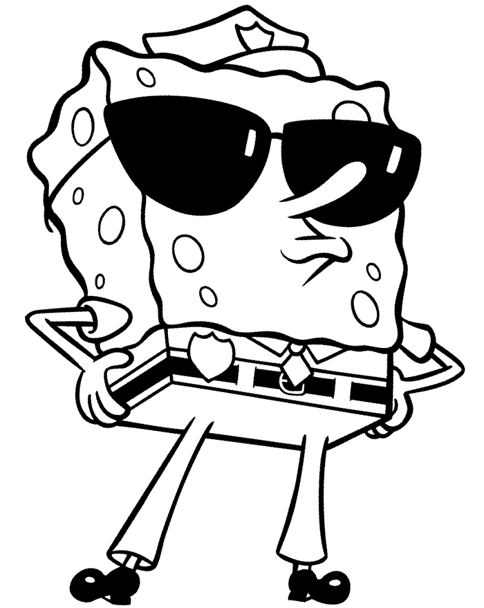 Plansa de colorat cu Spongebob 74 91
